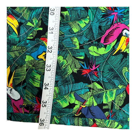 Hanmade Quilted Throw Tucan Bird Quilt Blanket 36" x 48" Tropical Forest - Picture 8 of 16